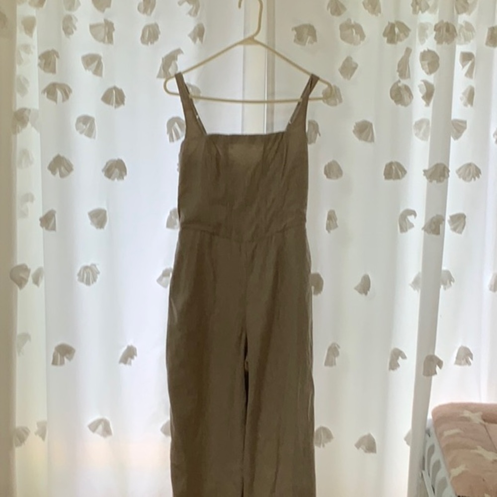 Abercrombie & Fitch Tan Jumpsuit Utilitarian Style